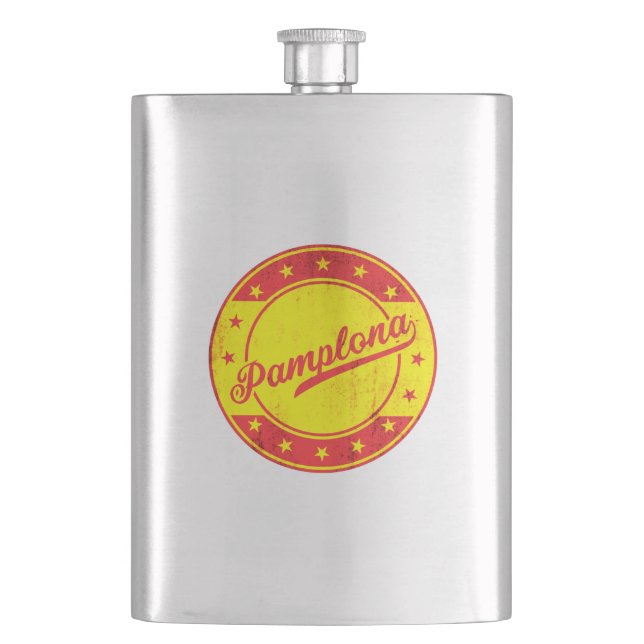 Global Traveller - Pamplona, Spain Flask (Front)