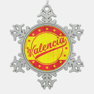 Global Traveller - Valencia, Spain Snowflake Pewter Christmas Ornament