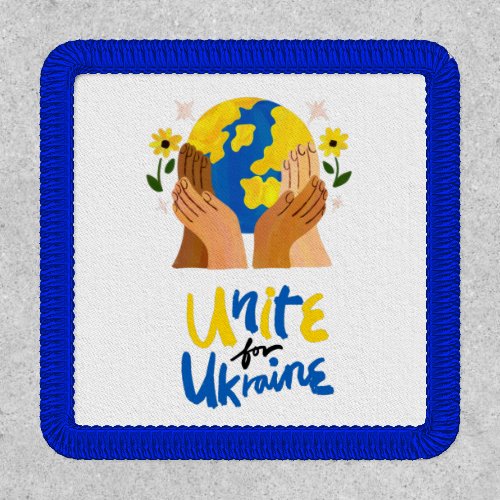 Global Unite For Ukraine Iron On Patch