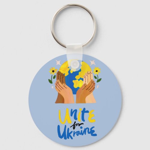Global Unite For Ukraine  Keychain