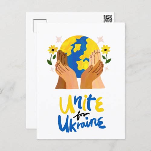 Global Unite For Ukraine  Postcard