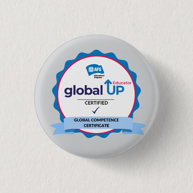 Global Up Educator Badge Button (Front)