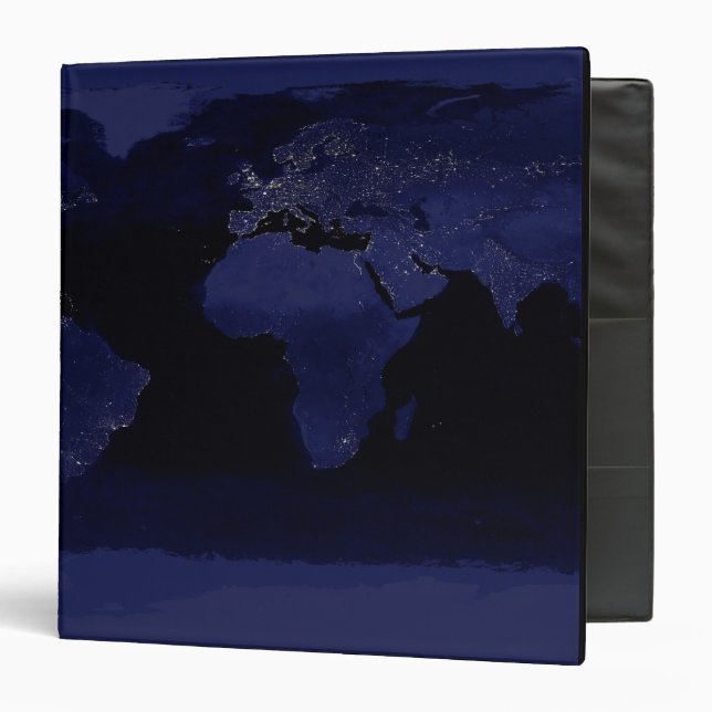 Global View of Earth's City Lights Binder (Front/Inside)