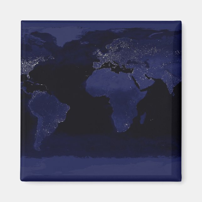 Global View of Earth's City Lights Magnet (Front)
