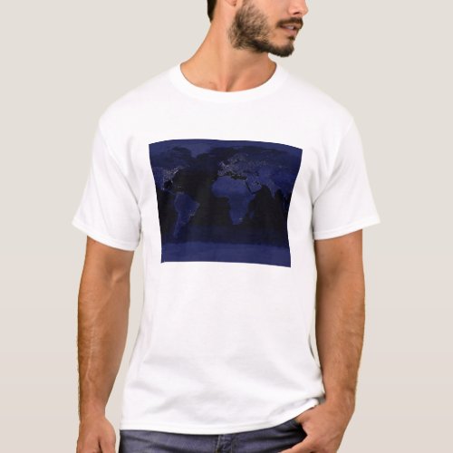 Global View of Earths City Lights T_Shirt