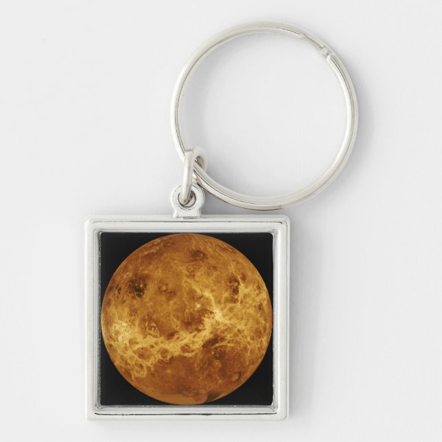 Global view of the surface of Venus Keychain (Front)