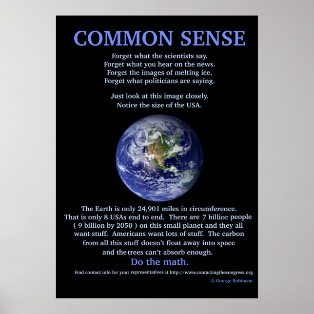 Global Warming 28" x 20", Value Poster Paper (Front)