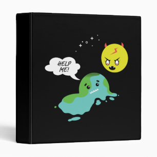 Global Warming 3 Ring Binder