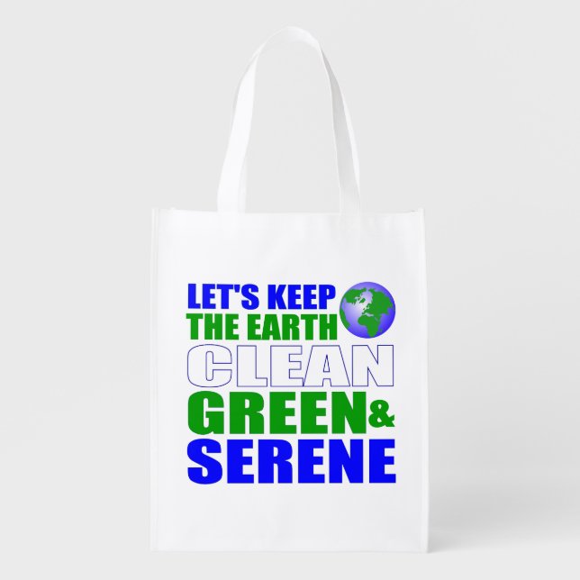 Global warming and the environment grocery bag (Front)