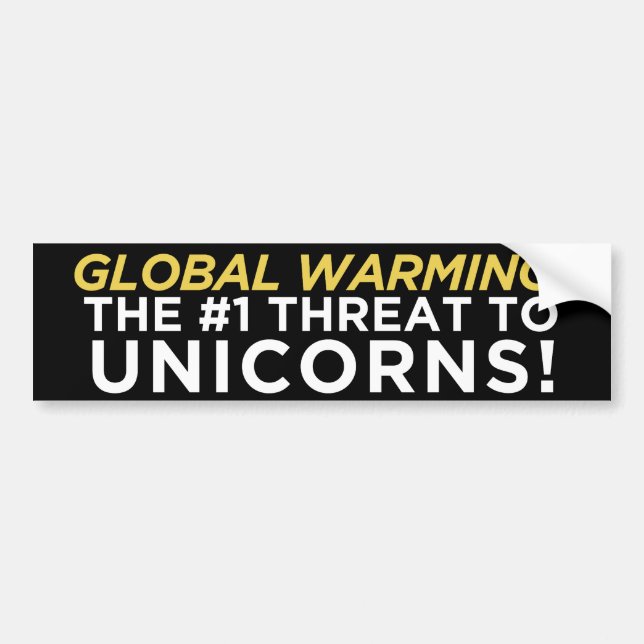 Global Warming Bumper Sticker (Front)