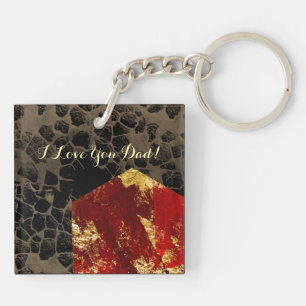 Global warming - Burning House - Father’s day Keychain