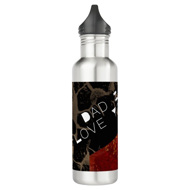 Global warming - Burning House - Father’s day Stainless Steel Water Bottle (Left)