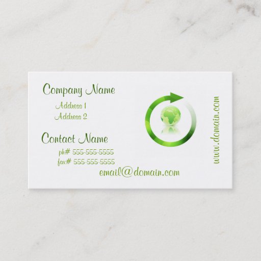 Customizable Global Warming Business Cards