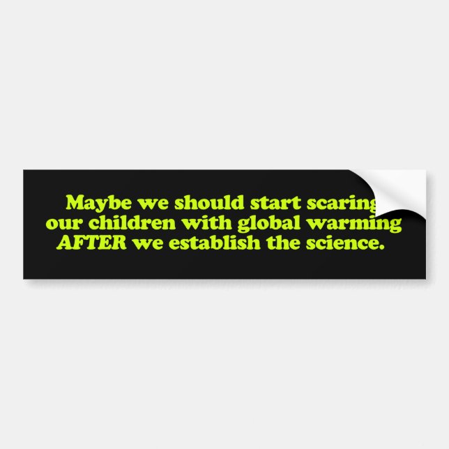 Global Warming & Children Bumper Sticker (Front)