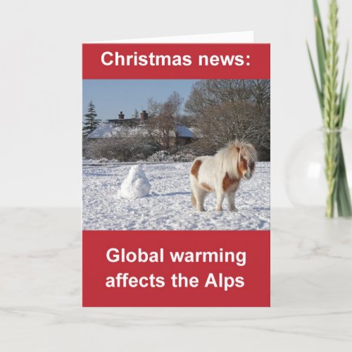 Global warming Christmas card