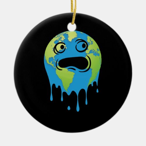 Global Warming Climate Change Ceramic Ornament