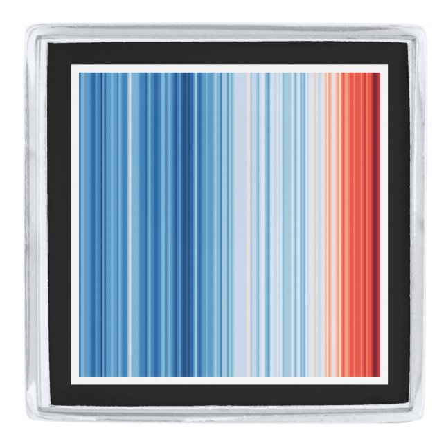 Global Warming Climate Change Earth Environment Silver Finish Lapel Pin (Front)