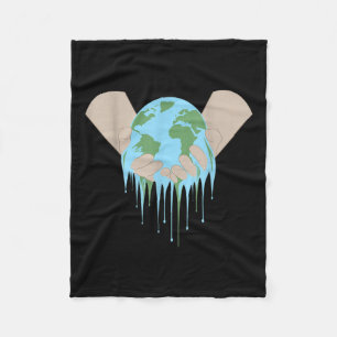 Global Warming Climate Change Environmental Protec Fleece Blanket