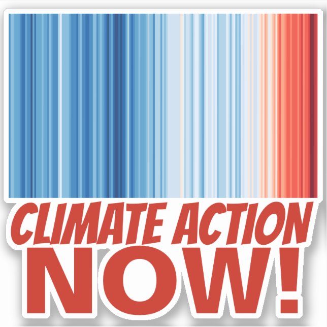 Global Warming Climate Change Temperature Rise Sticker (Front)
