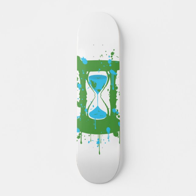 Global Warming Hourglass Skateboard Deck (Front)