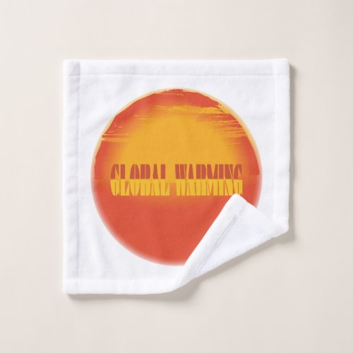 Global Warming Orange Sunset Bath Towel Set