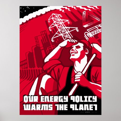 Global Warming Propaganda Parody Poster
