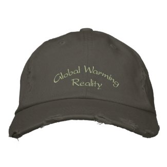 Global Warming Reality Dark Embroidered Cap