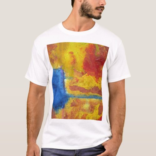 Global Warming red orange and blue abstract T_Shirt