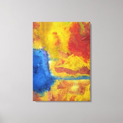 Global Warming red orange blue abstract Canvas Print