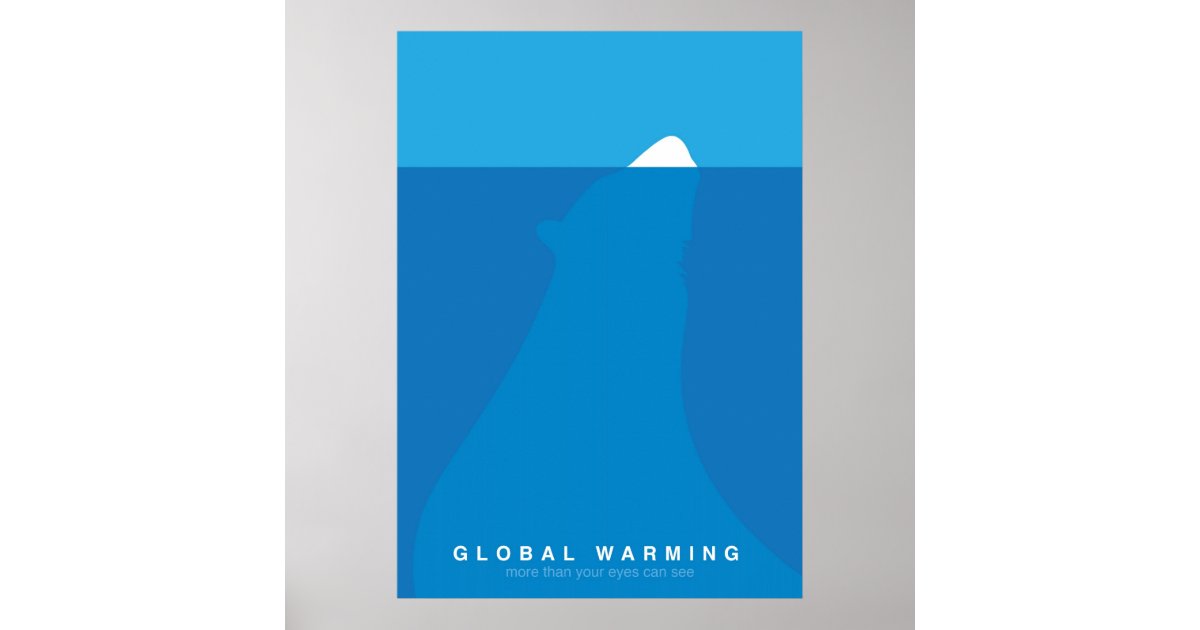 Global Warming Save the Polar Bear Poster | Zazzle