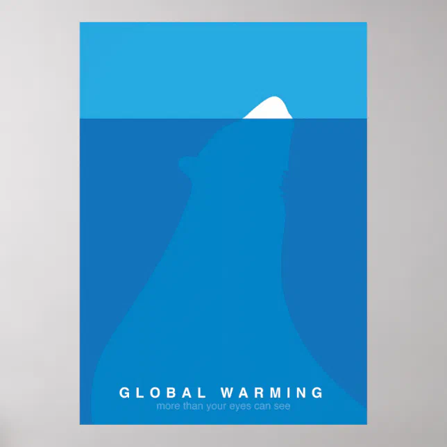 Global Warming Save the Polar Bear Poster | Zazzle