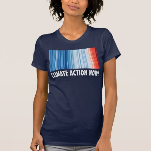 Global Warming Stripes Climate Action NOW T_Shirt