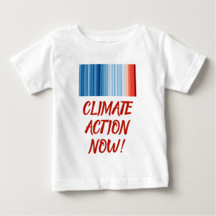 Global Warming Stripes Climate Change Baby T-Shirt