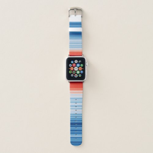 Global Warming Stripes Climate Change Crisis Earth Apple Watch Band