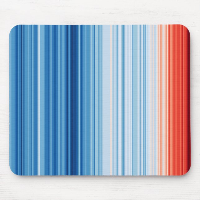 Global Warming Stripes Climate Change Crisis Earth Mouse Pad (Front)