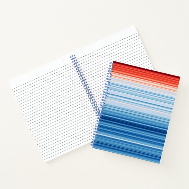 Global Warming Stripes Climate Change Crisis Earth Notebook (Inside)