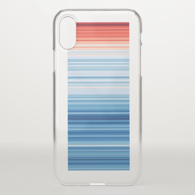Global Warming Stripes Climate Change Crisis Earth Uncommon iPhone Case (Back)