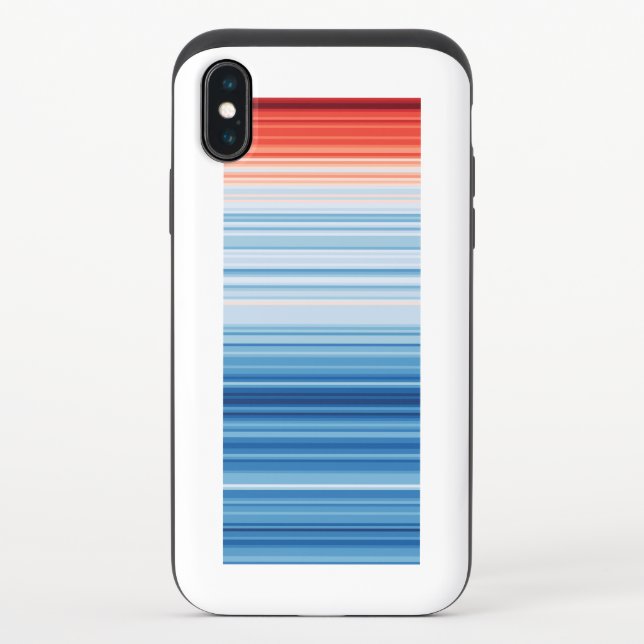 Global Warming Stripes Climate Change Crisis Earth Uncommon iPhone Case (Back)