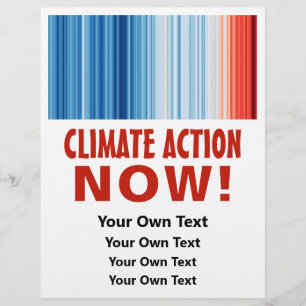 Global Warming Stripes Climate Change Earth Custom Flyer