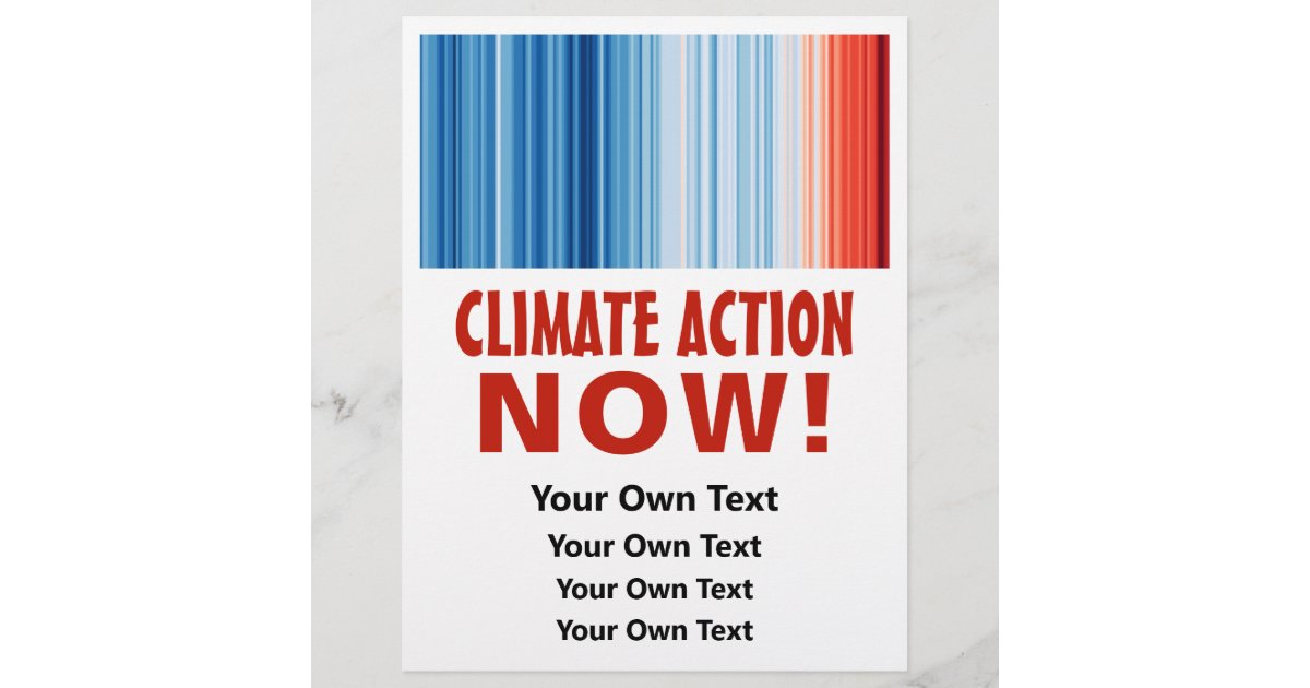Global Warming Stripes Climate Change Earth Custom Flyer | Zazzle