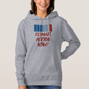 Global Warming Stripes Climate Change Hoodie