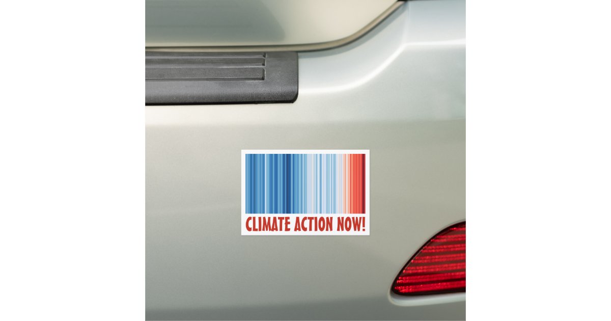 Global Warming Stripes Climate Change Seal Levels Car Magnet | Zazzle