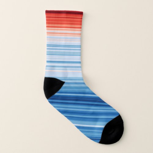 Global Warming Stripes Climate Change Socks