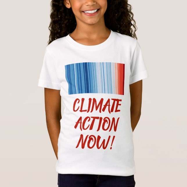 Global Warming Stripes Climate Change T-Shirt (Front)