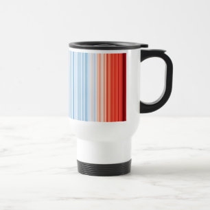 Global Warming Stripes Climate Change Temperatures Travel Mug