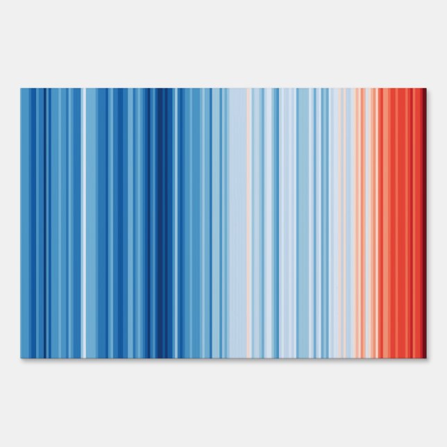 Global Warming Stripes Climate Change Yard Sign (Front)
