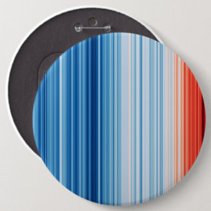 Global Warming Stripes Earth Climate Change Button