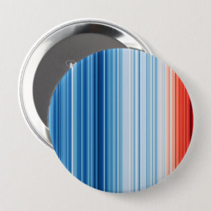 Global Warming Stripes Earth Climate Change Button