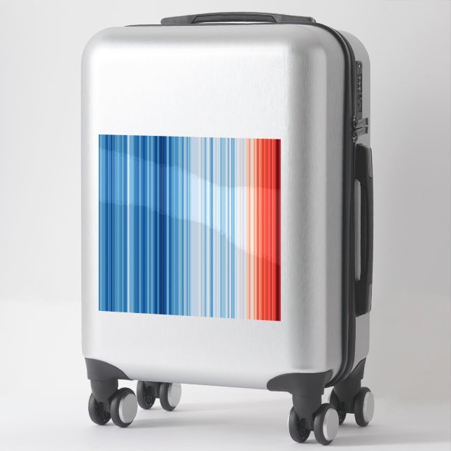 Global Warming Stripes Earth Climate Change Sticker (Suitcase)