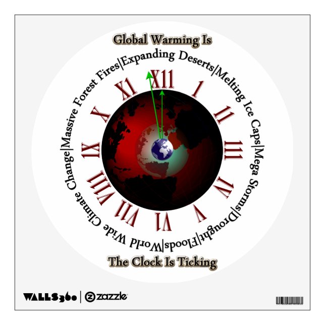 Global Warming - Time Is Running Out Wall Decal (Front)